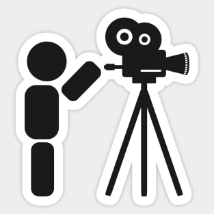 Cameraman abstract drawing Sticker